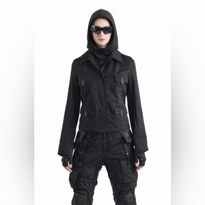 Darktech Avant-Garde Tactical Jacket – Black Structured Utility Vest, Minimalist